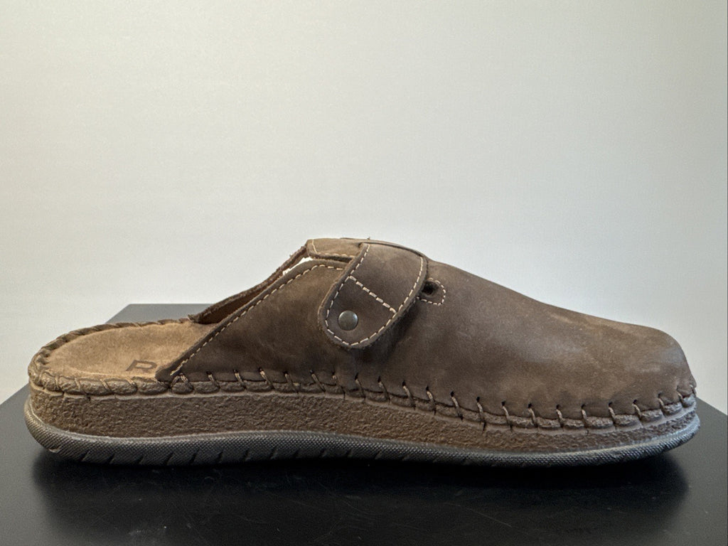 Rohde Herren Pantolette Gr. 40 Mocca Nebuk Pantoffel 6794