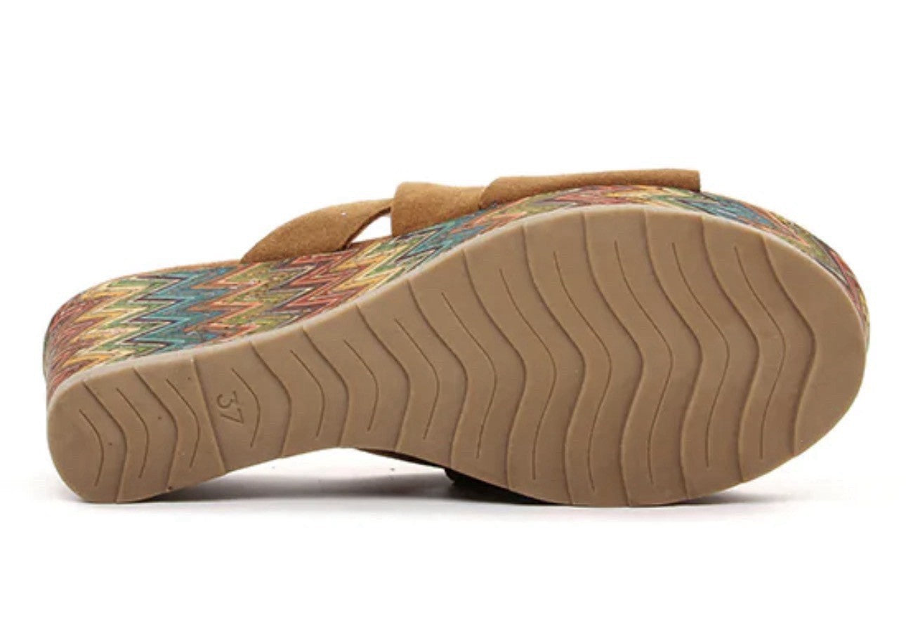 MARCO TOZZI Damen Pantolette Gr. 39 Slipper Sandale Sandalette Keilsandale