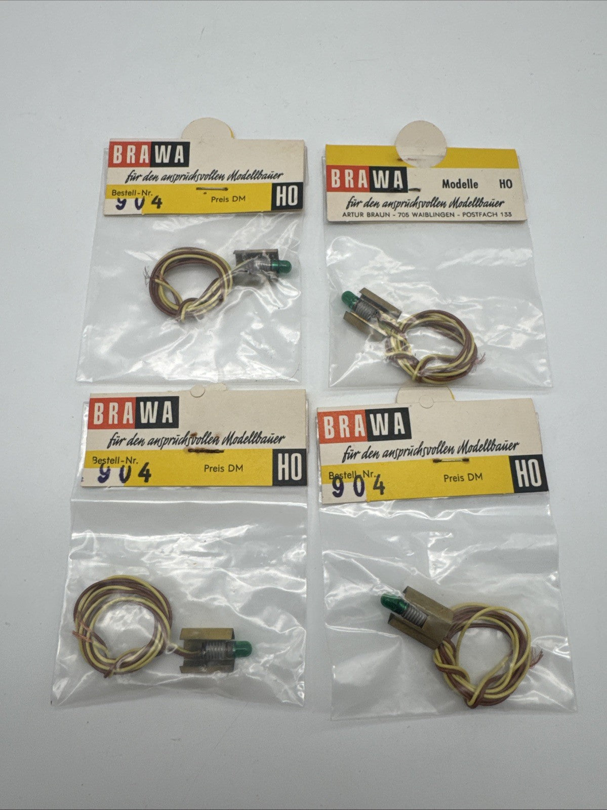 Brawa H0 904 (9041) Grün Glüh-Lampe OVP ungeöffnet 4er Pack