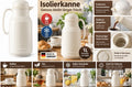 Isolierkanne 1 Liter – Thermoskanne für Kaffee & Tee – Servierkanne