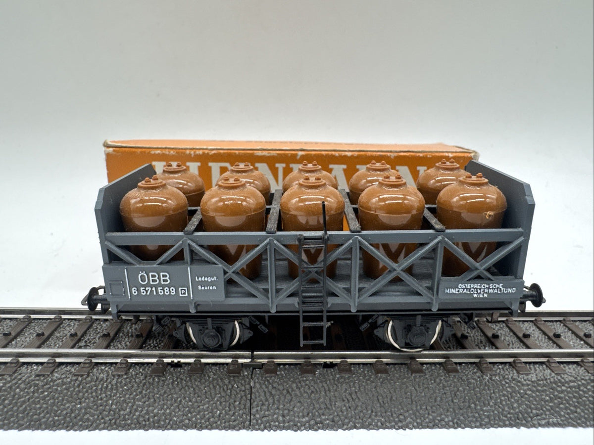 H0 Kleinbahn 334 Säuretopfwagen ÖBB  neuwertig in OVP