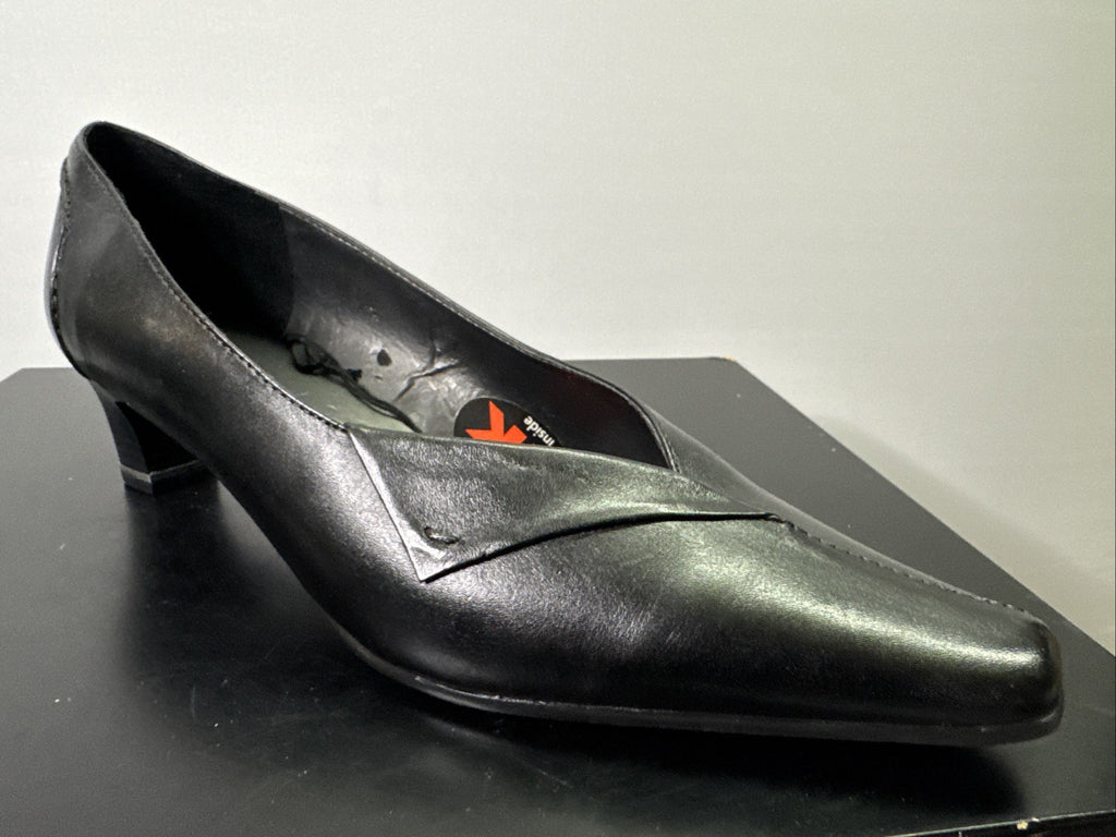 Jana Pumps  Gr. 6 Leder Schwarz Damen Absatzschuh