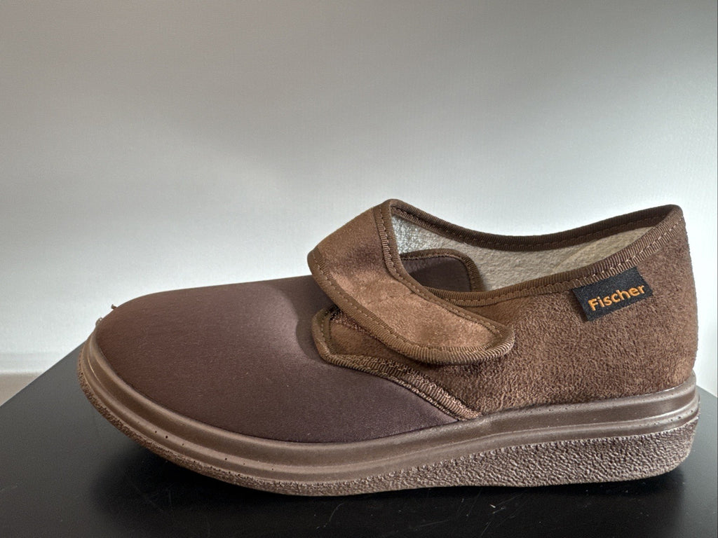 Fischer Markenschuh Herren Pantoffel Gr. 36 Halbschuh Braun