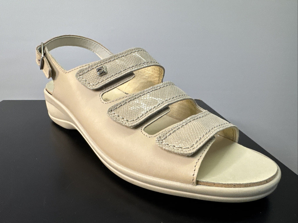 Rohde Sandalette Gr. 43 Damen Beige Leder