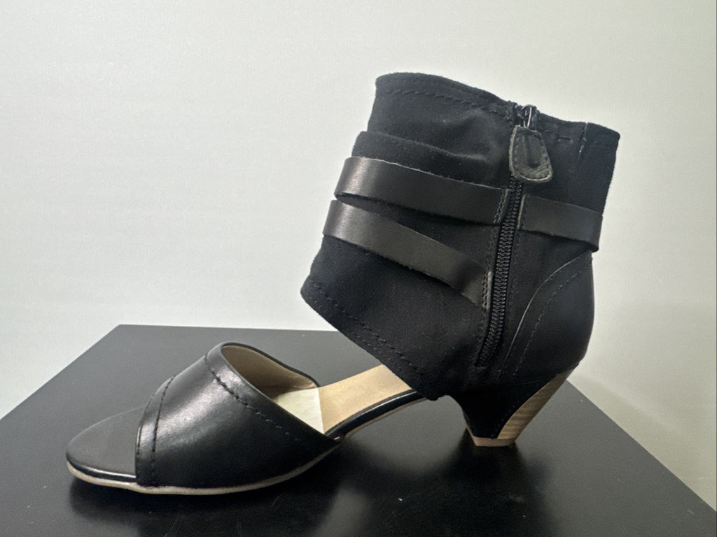 Jana Sandalette  Gr. 6 Leder Schwarz Damen Absatzschuh