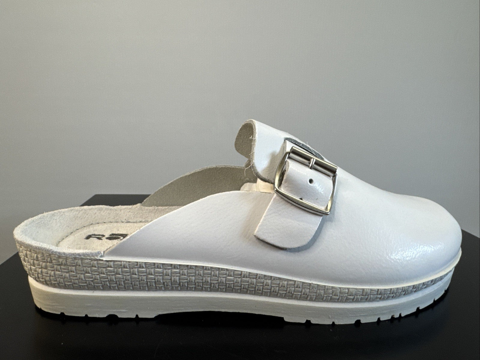 Rohde Herren Pantolette Gr. 39 Weiß Pantoffel Weite G 1511