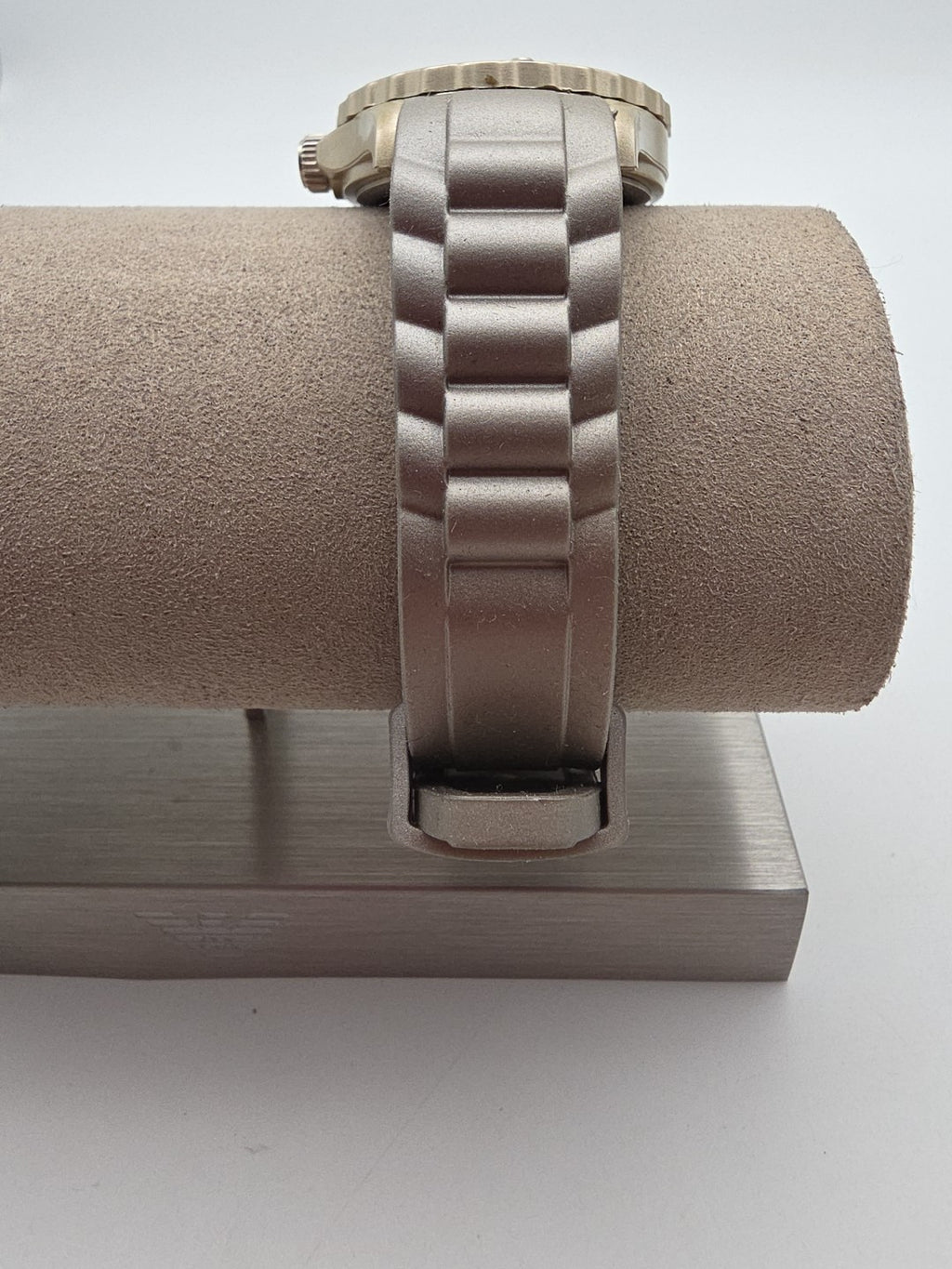 ASCOT Herren Armbanduhr Quarz – 5 BAR – Silikonarmband – sportlich – beige/gold