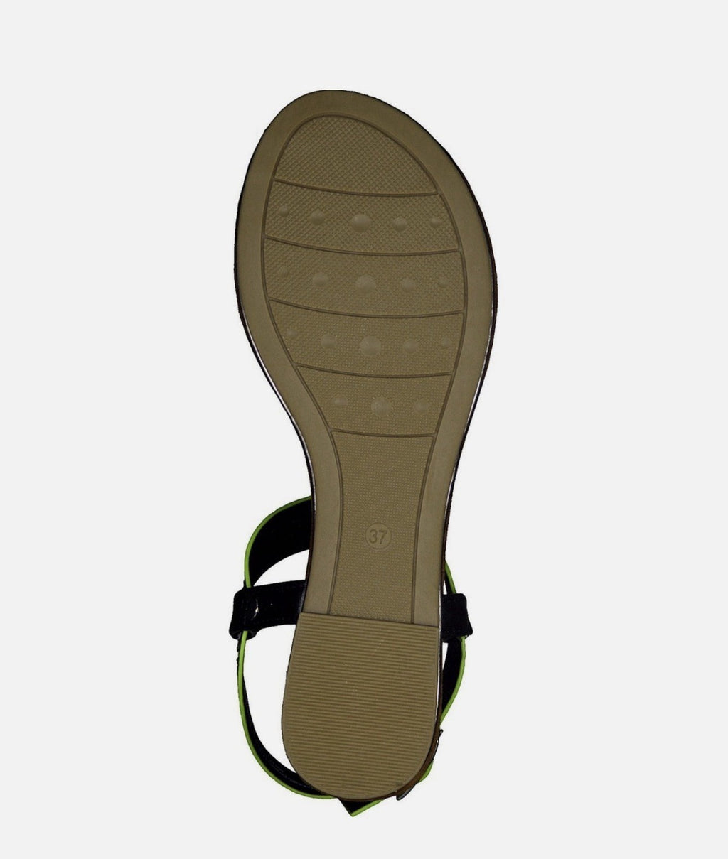 Marco Tozzi Damen 2-28111-24 T-Spangen Sandalen Gr. 38 Zehentrenner Römersandale