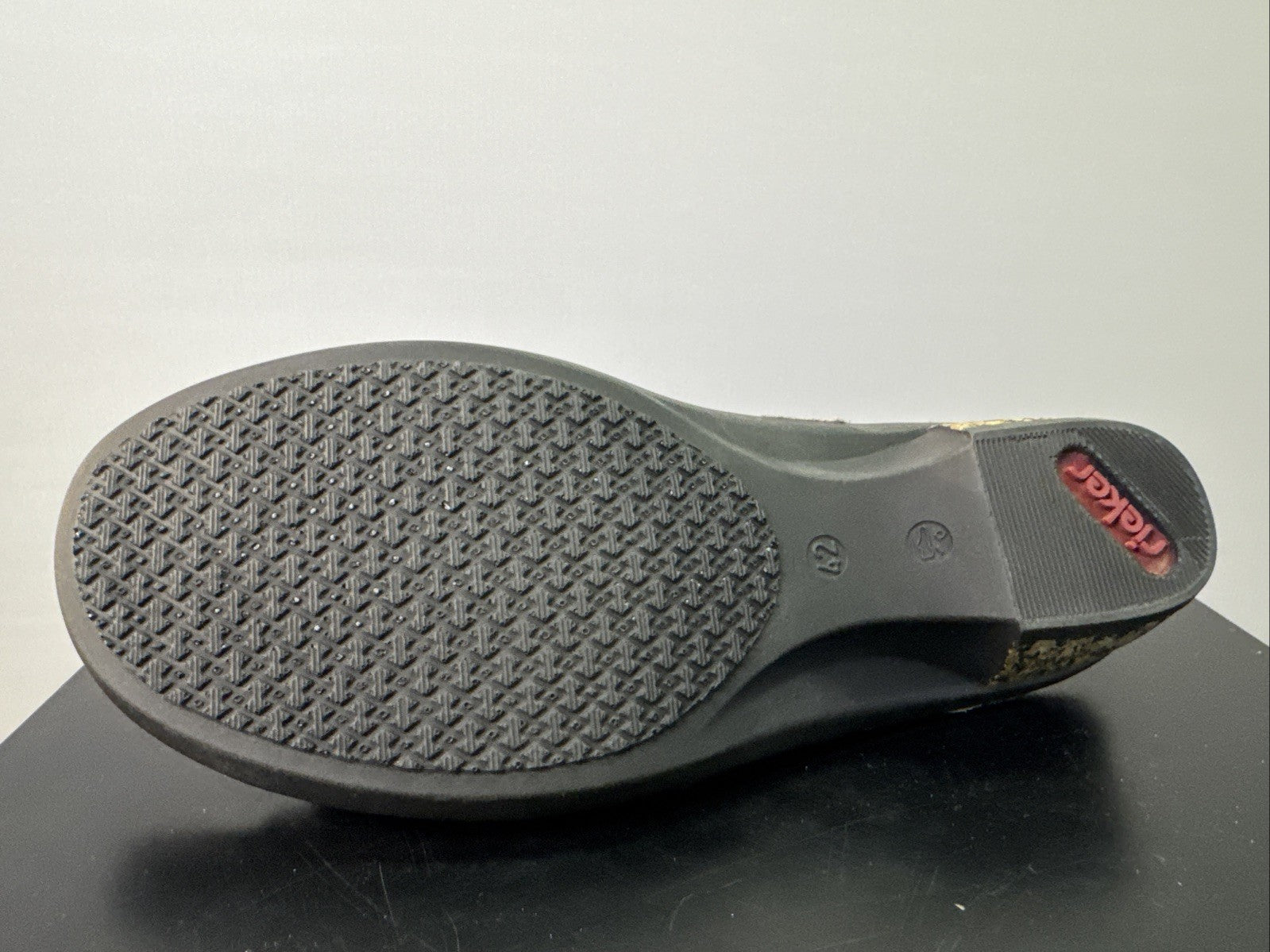 Rieker Sandalette Gr. 42 Leder Schwarz