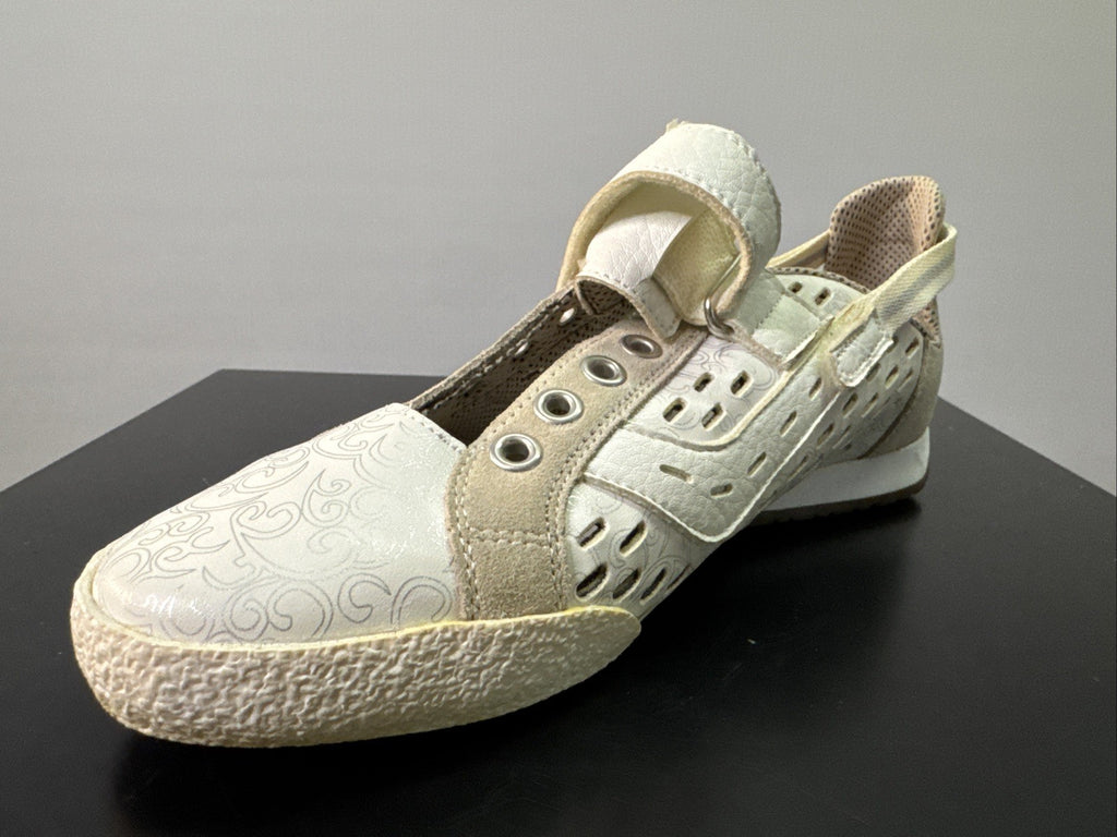 Rieker Halbschuh Gr. 37 Damen Leder Weiß