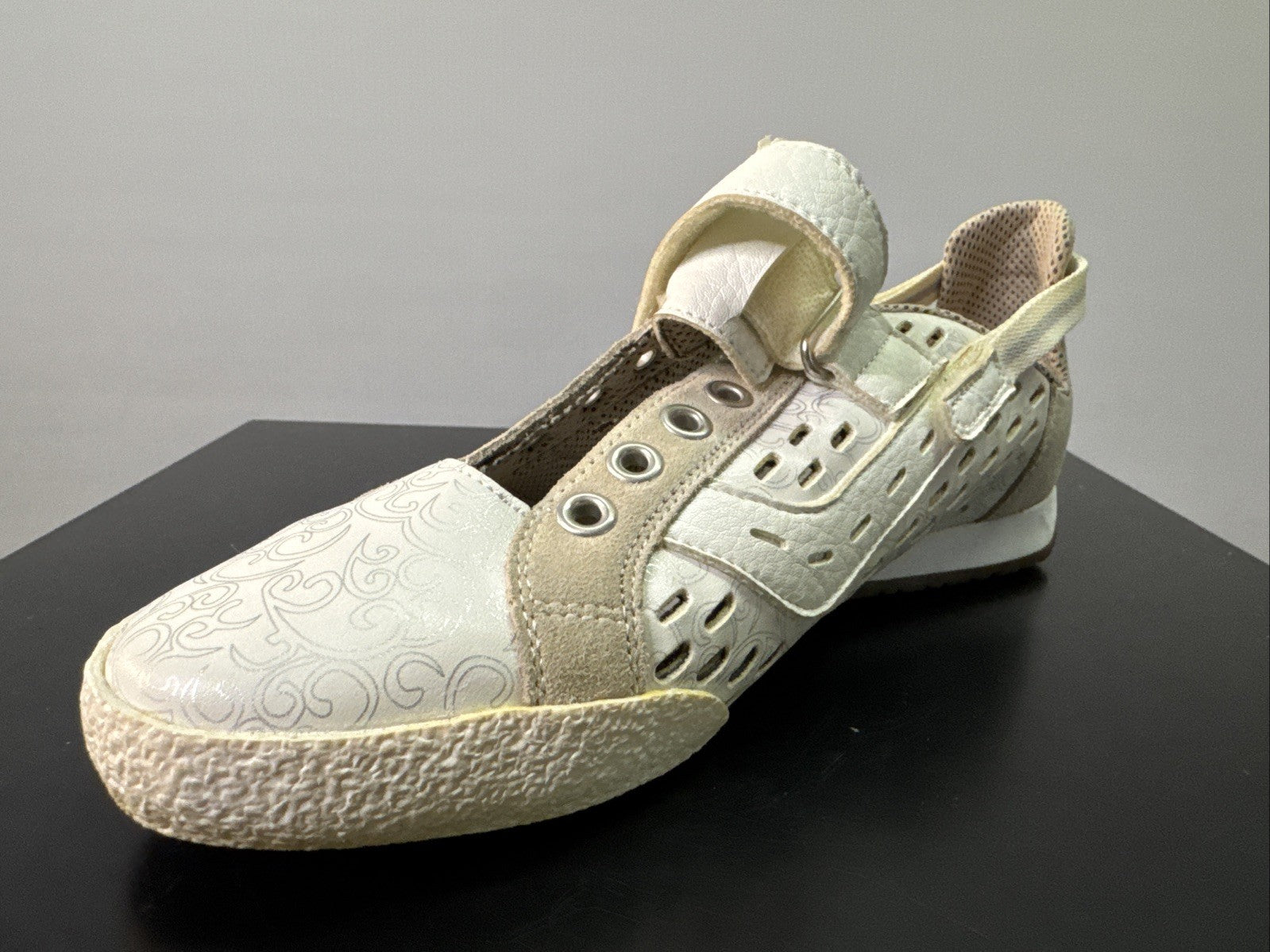 Rieker Halbschuh Gr. 37 Damen Leder Weiß