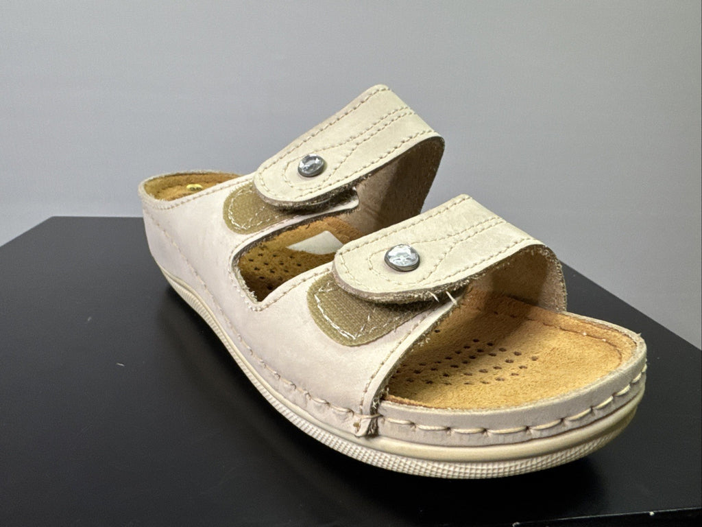 Jana Slipper Gr. 36 Damen Slip On Leder Weiß