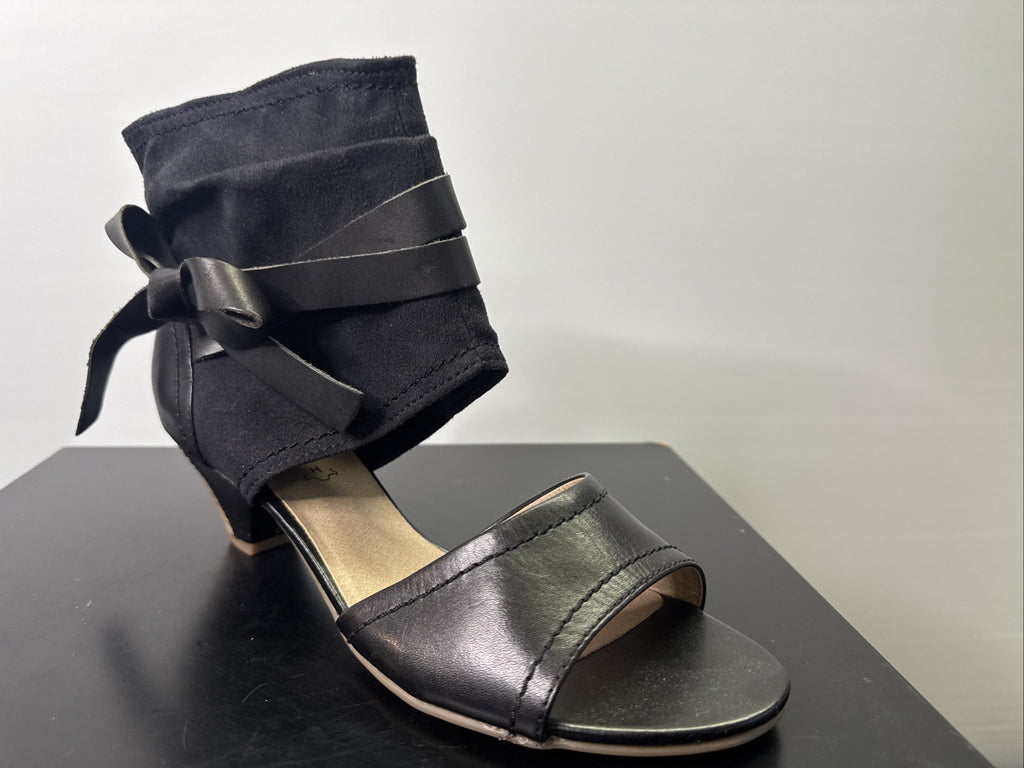 Jana Sandalette  Gr. 6 Leder Schwarz Damen Absatzschuh