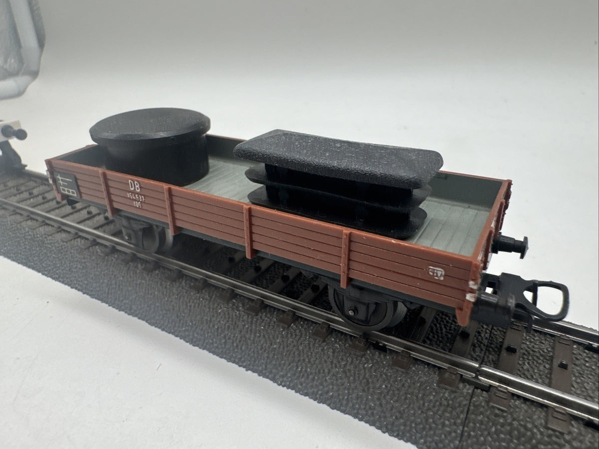 Märklin 4503 H0 Niederbordwagen 464 637 , DB Beladen