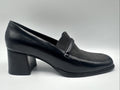 Gianni Gregorio Pumps Damen Gr. 41 Schwarz Leder Absatzschuh 