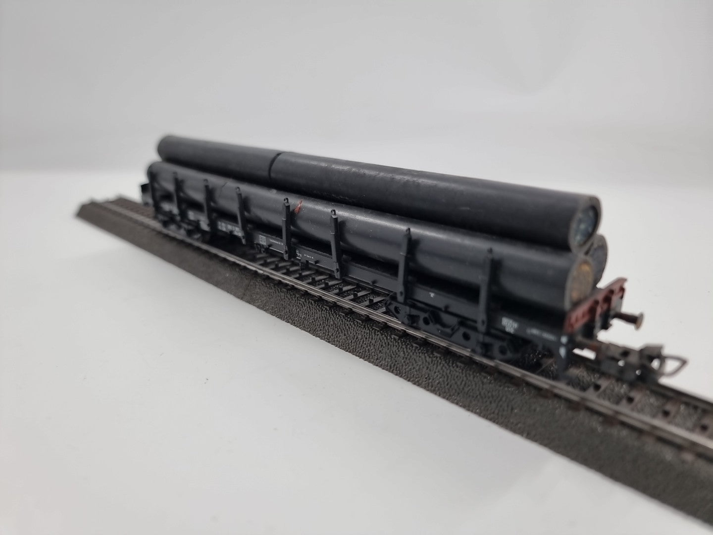 Märklin H0 4663 Rungenwagen Mit Ladung (Selbstbau Holz/Kunstoff)