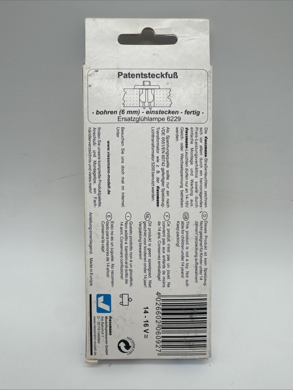 Viessmann H0 6092 Straßenleuchte OVP