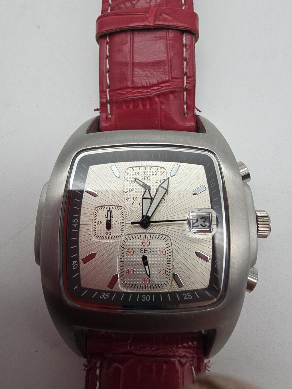 Herren Chronograph – Edelstahl – 5 ATM – Lederarmband – JJC – Modell...