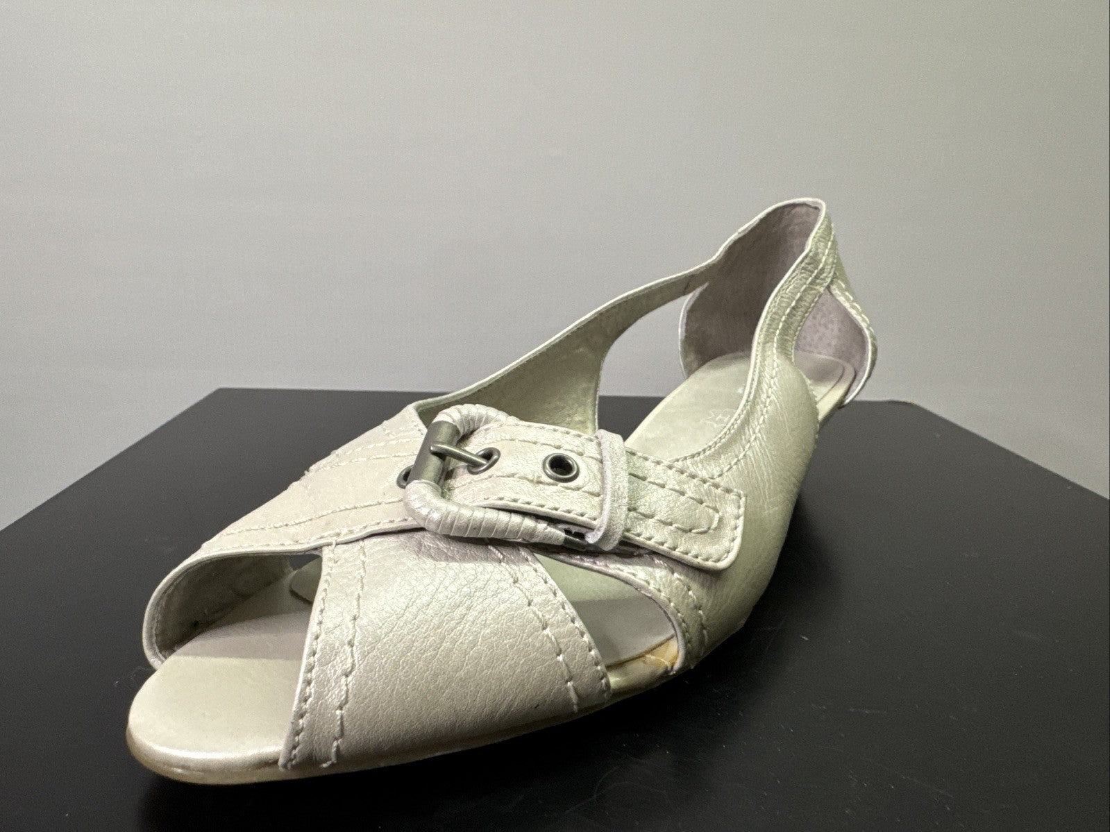 Jana Pumps  Gr. 6 Leder Weiß Damen Absatzschuh