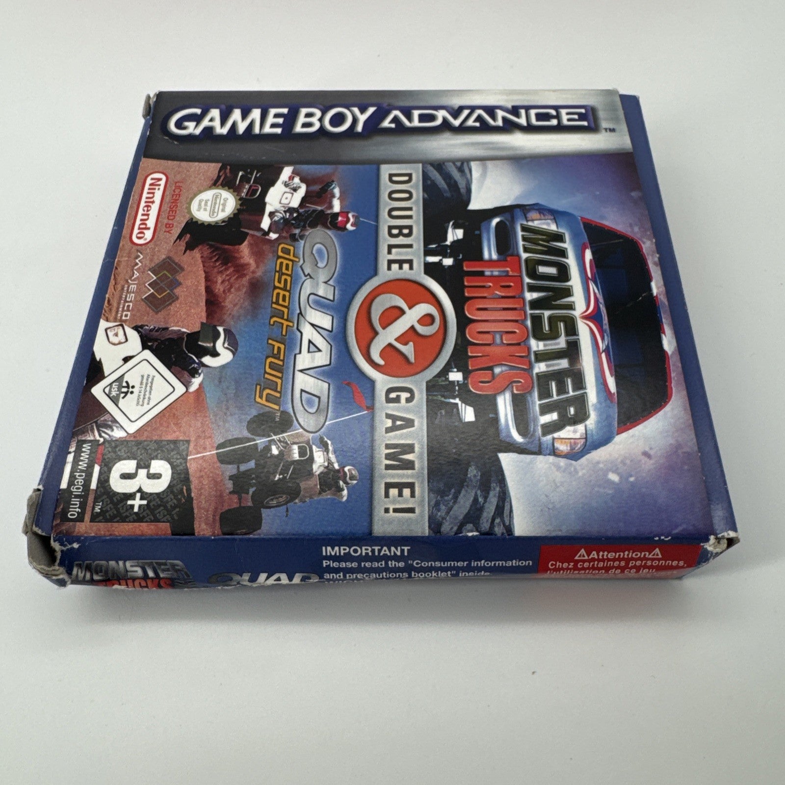 2 Games in 1: Monster Trucks + Quad Desert Fury (Nintendo Game Boy Advance)