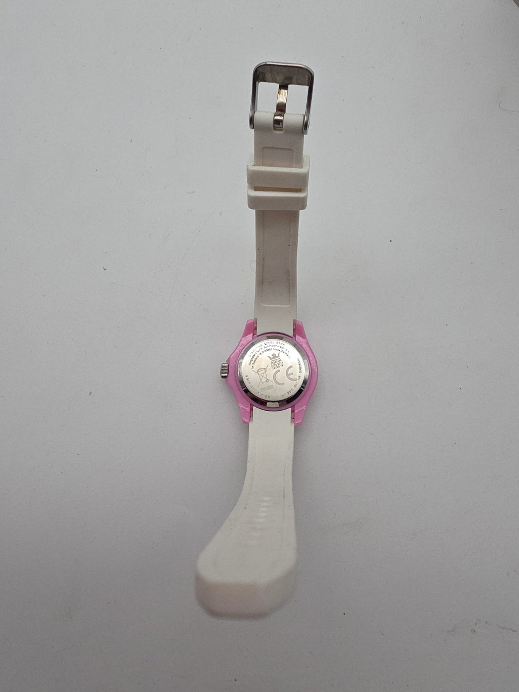 Damen Sportuhr Pink Weiß – Quarz – 5 BAR – Silikonarmband