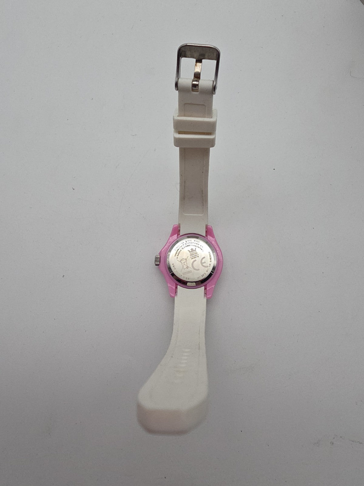 Damen Sportuhr Pink Weiß – Quarz – 5 BAR – Silikonarmband