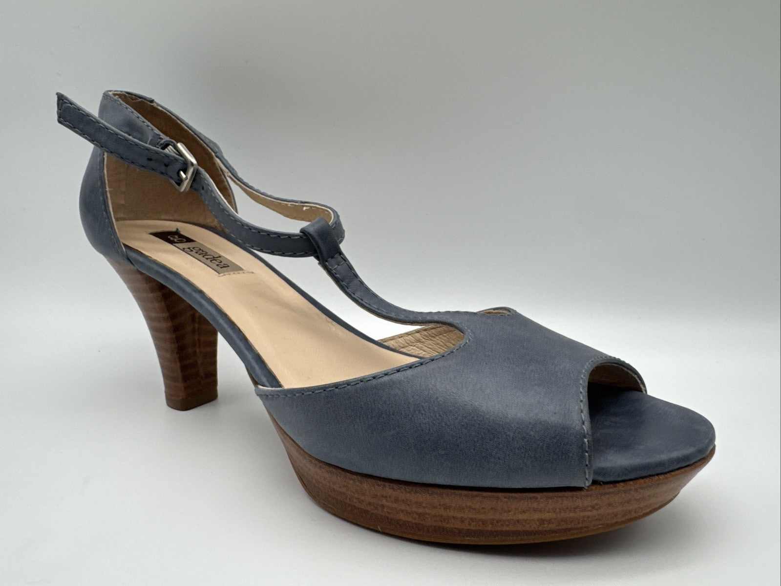 Gadea Pumps Gr. 39 Blau Leder Damen Absatzschuh