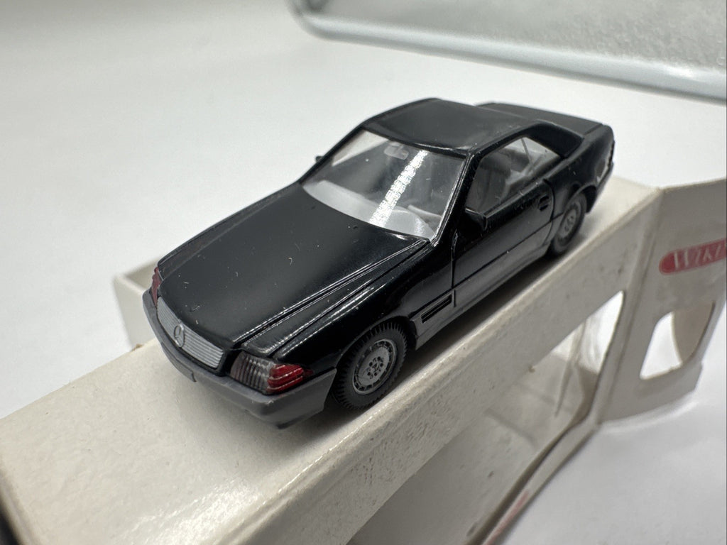 WIKING 141 01 Mercedes Benz 500 SL schwarz Grau 1:87 Modellauto HO H0 Eisenbahn
