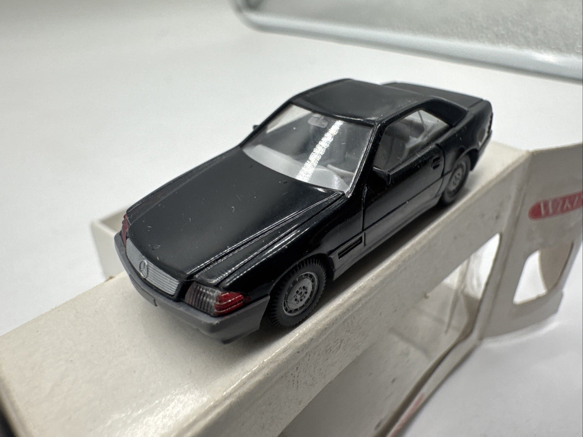 WIKING 141 01 Mercedes Benz 500 SL schwarz Grau 1:87 Modellauto HO H0 Eisenbahn