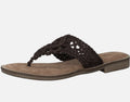 Marco Tozzi Damen Gr. 37 T-Spangen Sandalen Zehentrenner Sandalette Cafe
