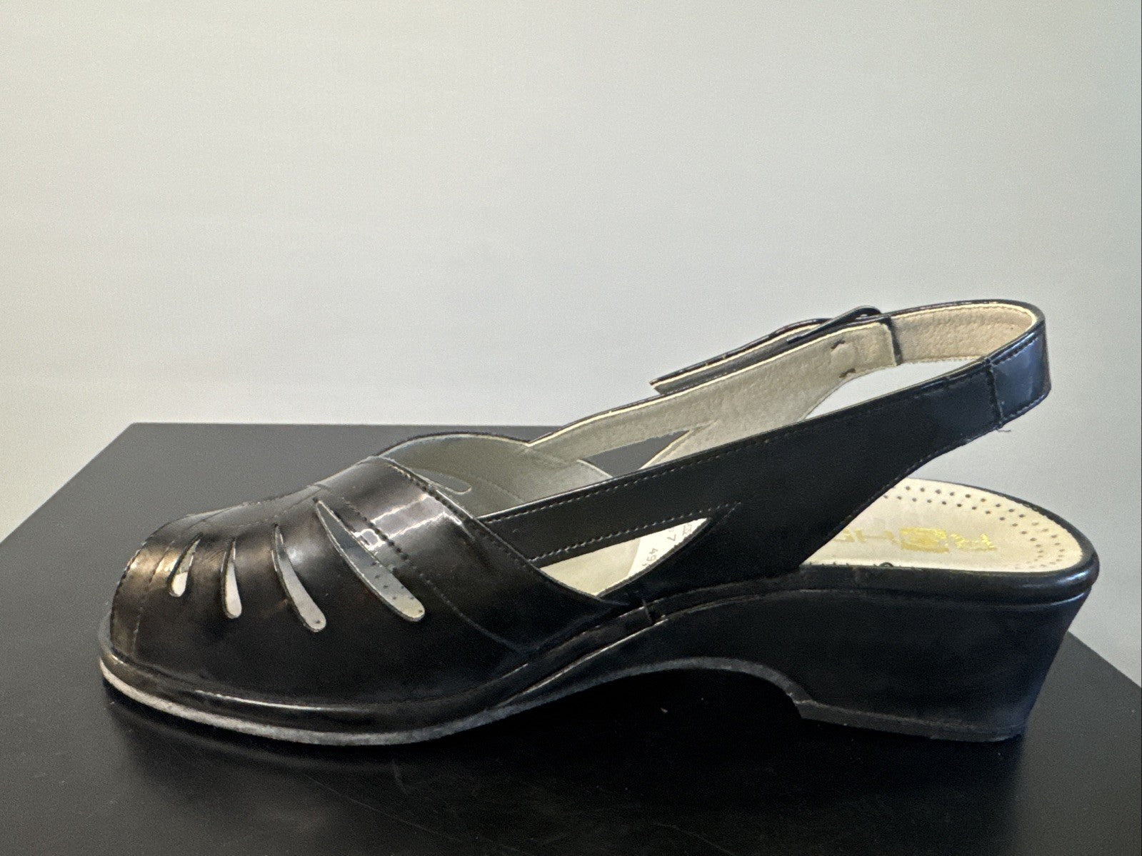 Rohde Sandale Gr. 7 Leder Schwarz