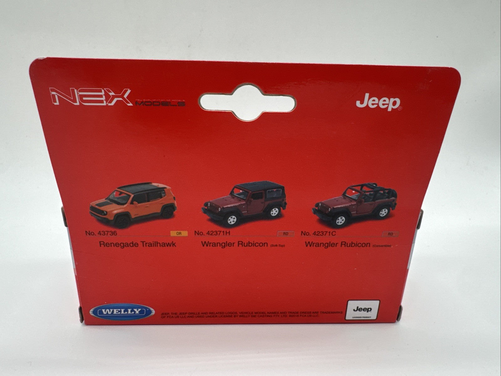 Jeep Wrangler Rubicon ca. 11,5cm rot/offen Modellauto von WELLY - Neuware