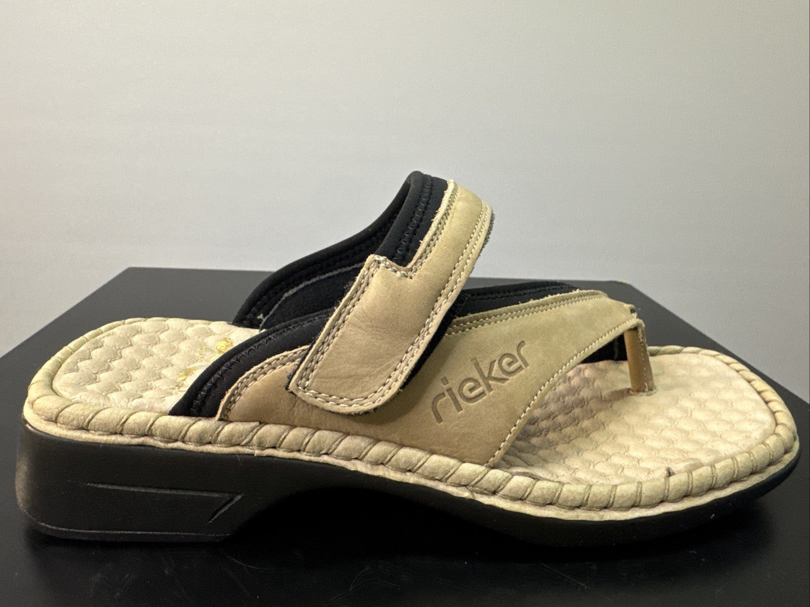 Rieker Sandale Gr. 36 Leder Slip On