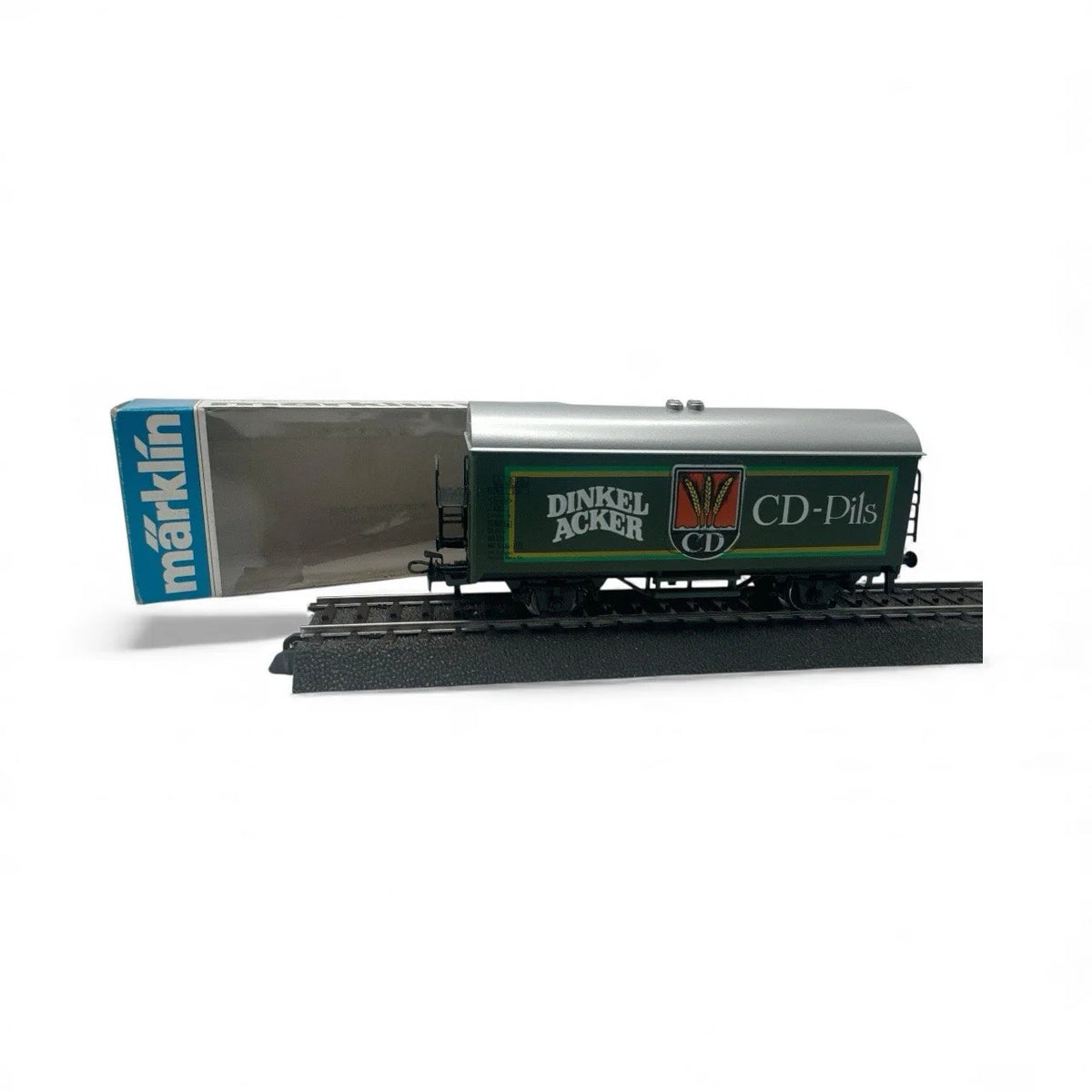 225HO - Märklin 4436 H0 - Kühlwagen grün Dinkel Acker der DB - top in OVP
