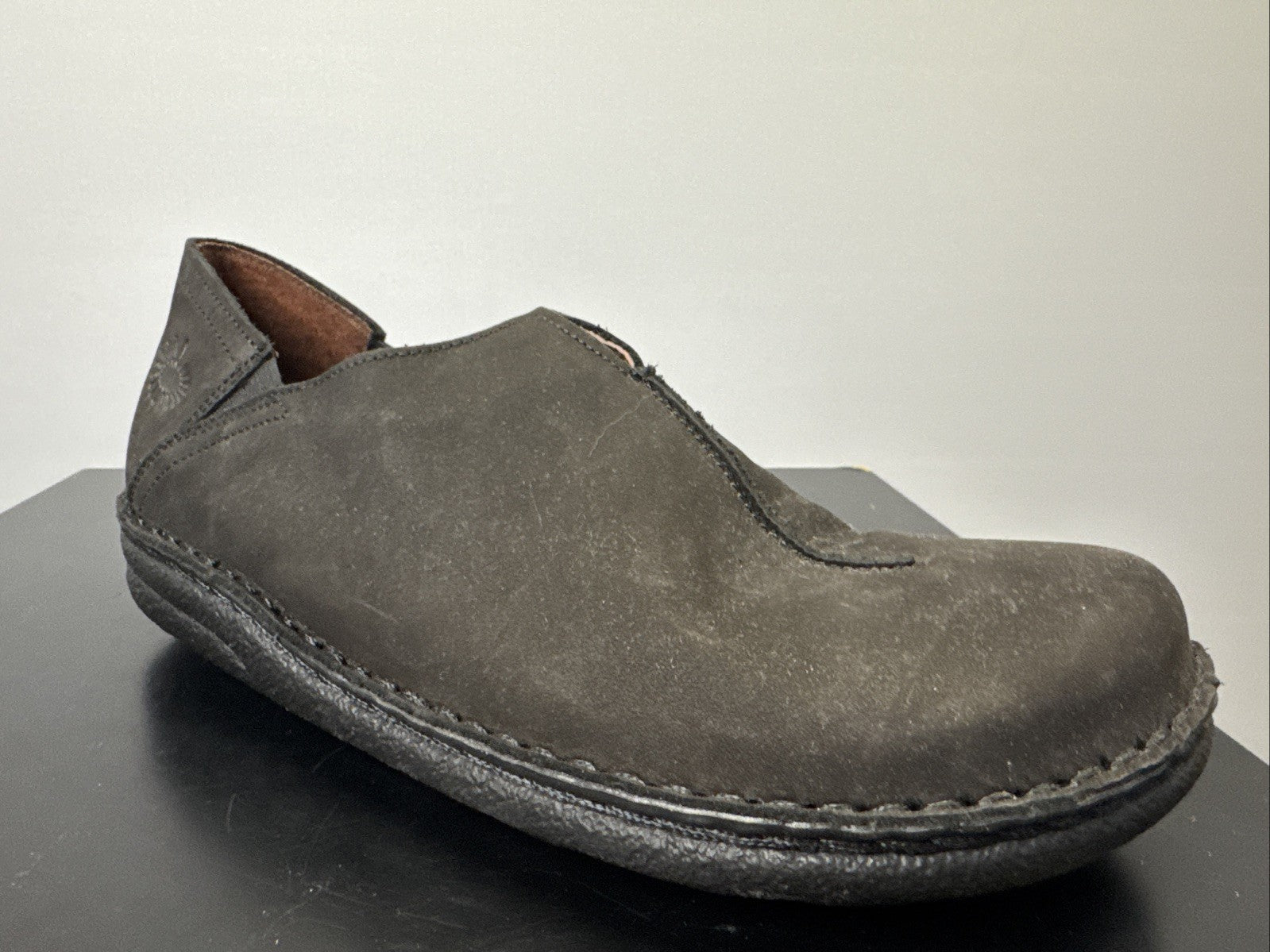 Helix Damenschuh Gr. 4,5 Slip On Leder Braun 