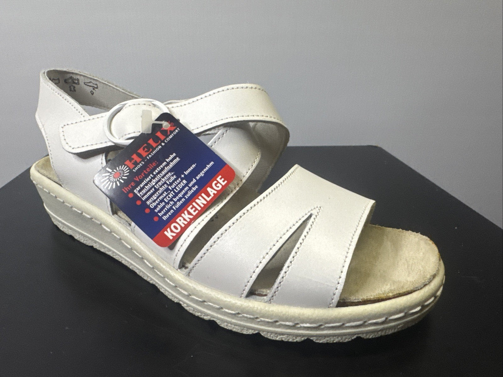 Helix Damenschuh Gr. 36 Sandale Weiß