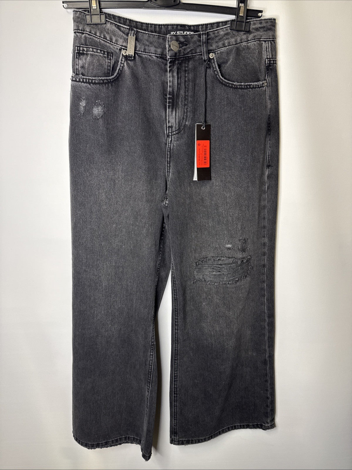 2Y Studios Diala Wide Baggy Jeans Gr. 24 Grau Damen