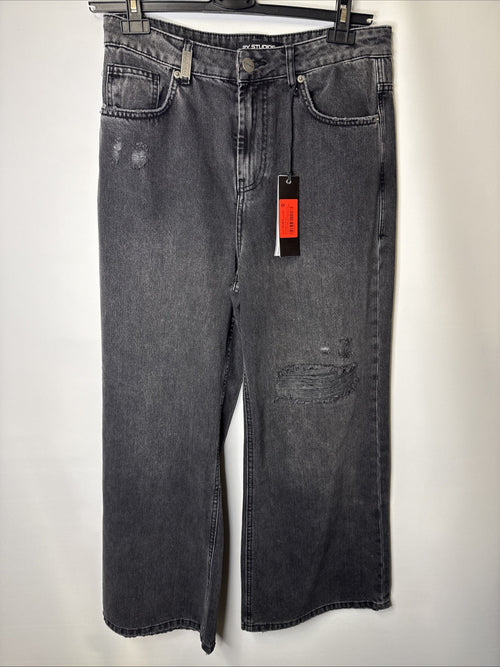 2Y Studios Diala Wide Baggy Jeans Gr. 24 Grau Damen
