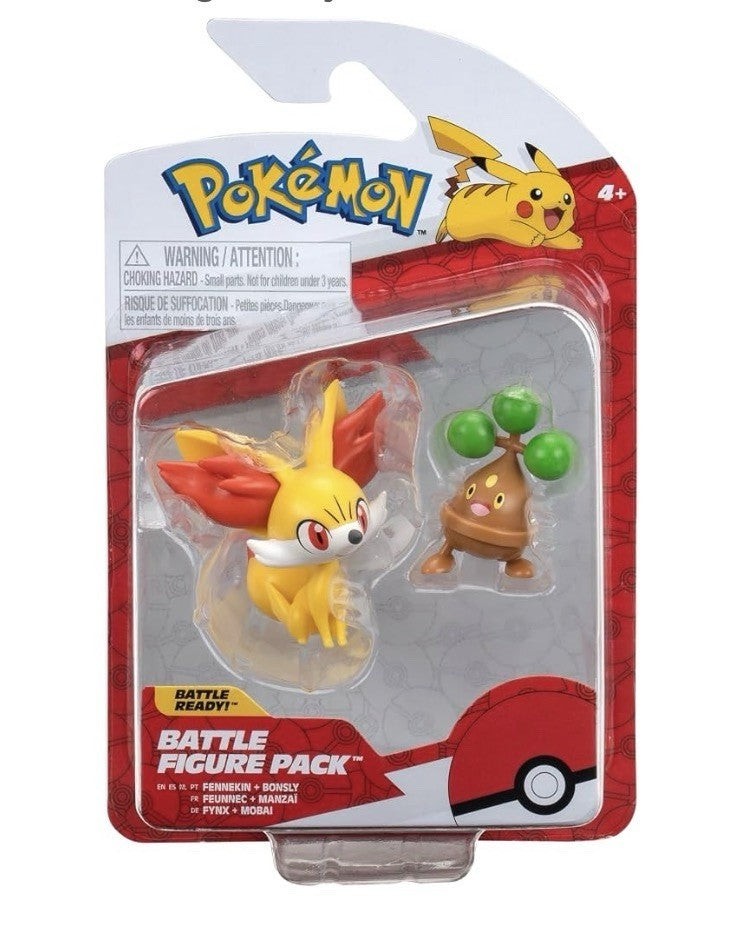Pokémon Battle Figur First Partner Set Figuren 2er-Pack Fynx & Mobai 5 cm