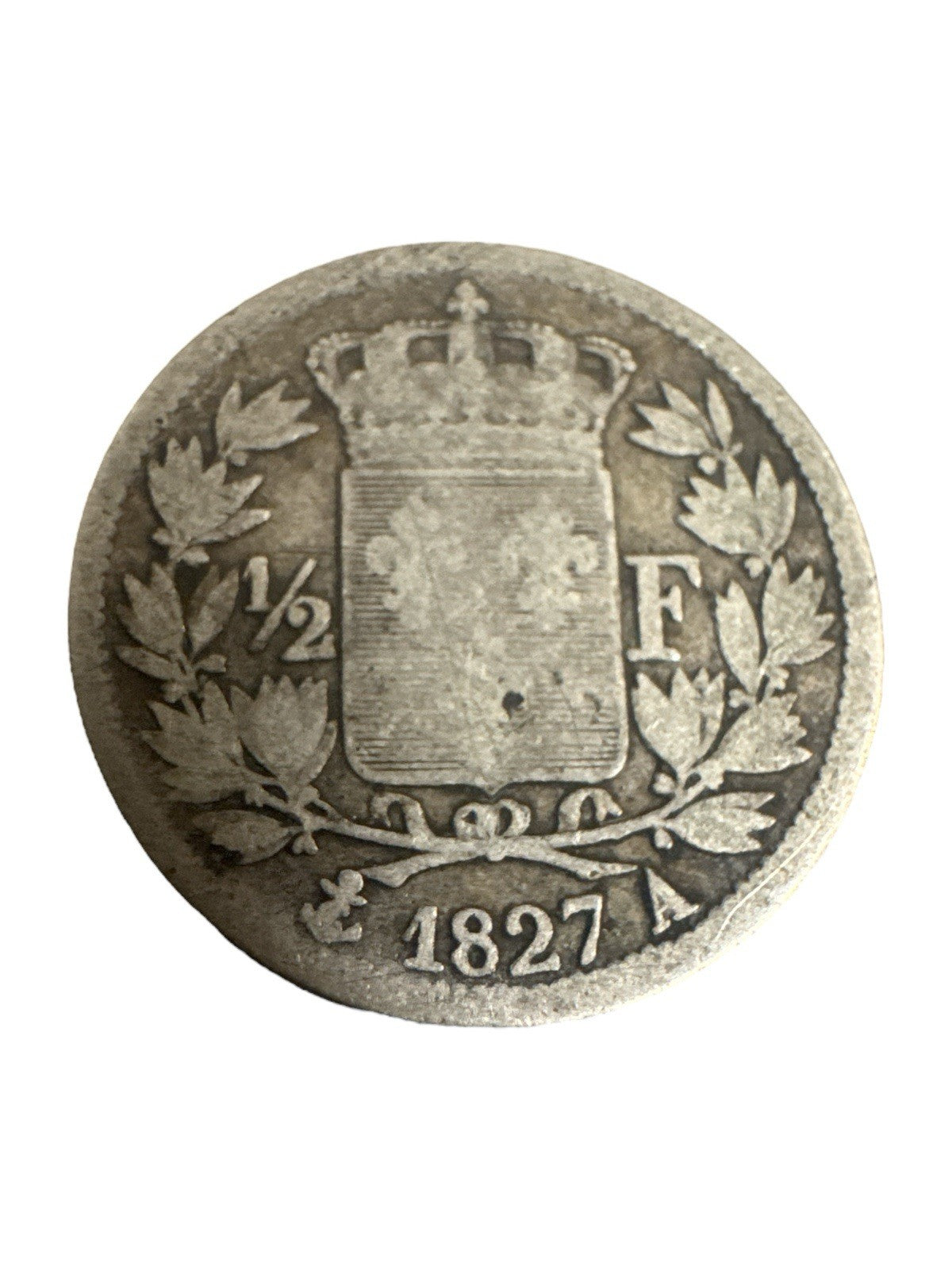 Frankreich, 1/2 Franc, Charles X, 1827 A, Paris, Silber