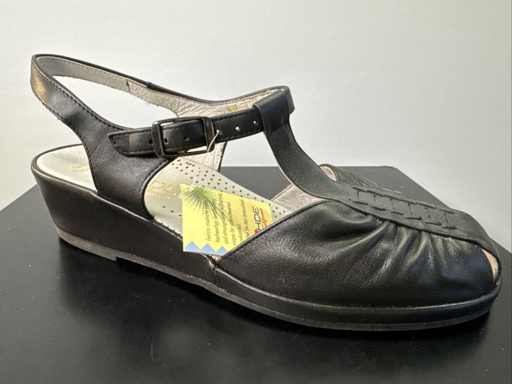 Rohde Sandale Gr. 8,5 Leder Schwarz