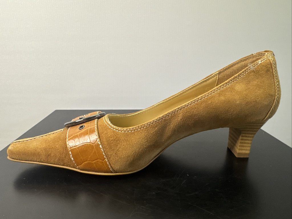 Tamaris Pumps Gr. 39 Damen Braun Leder 