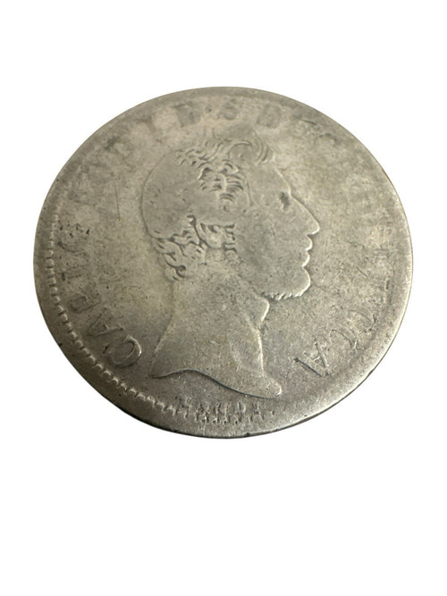 2 Lire 1837 Italien  Italia  Duca di Lucca Carlo Ludovico I . Silber