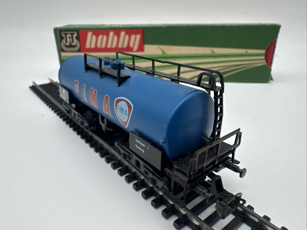 Spur TT DDR BTTB 5411 Kesselwagen FINA blau 4-achsig Güterwagen TOP&OVP Zeuke