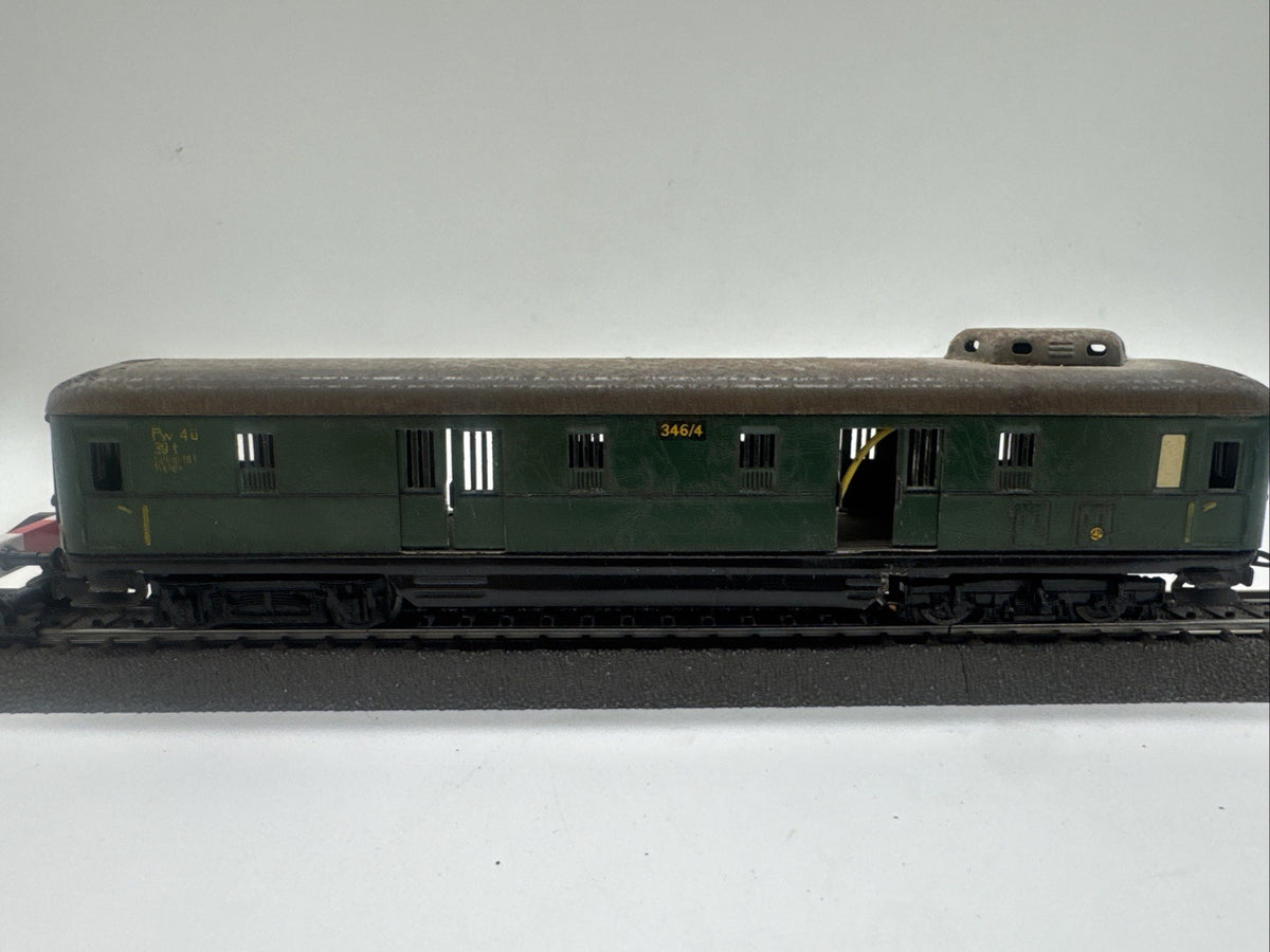 D08 Märklin H0 Personenwagen 346/4 Gepäckwagen Blech Beleuchtet #771