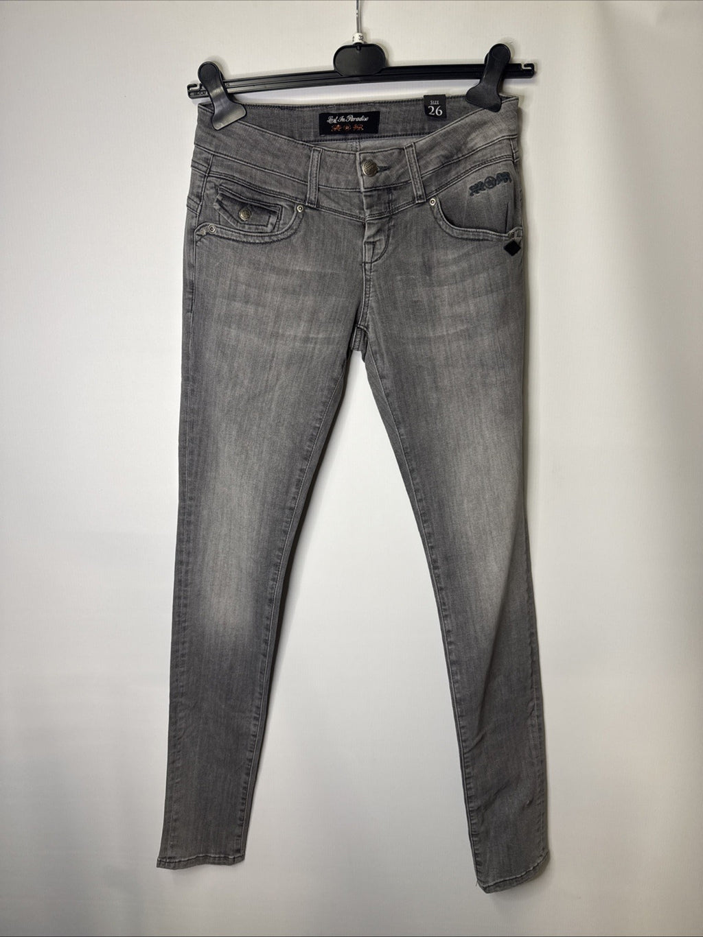 Lost In Paradise Jeans Damen W26 L 34 Grau 