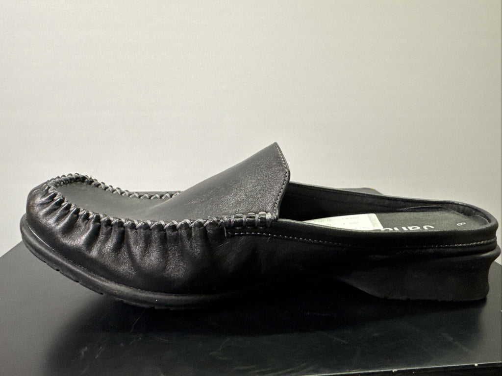 Jana Slipper Gr. 8 Damen Slip On Leder Schwarz