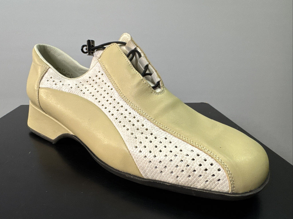 Rieker Halbschuh Gr. 42 Damen Leder Beige