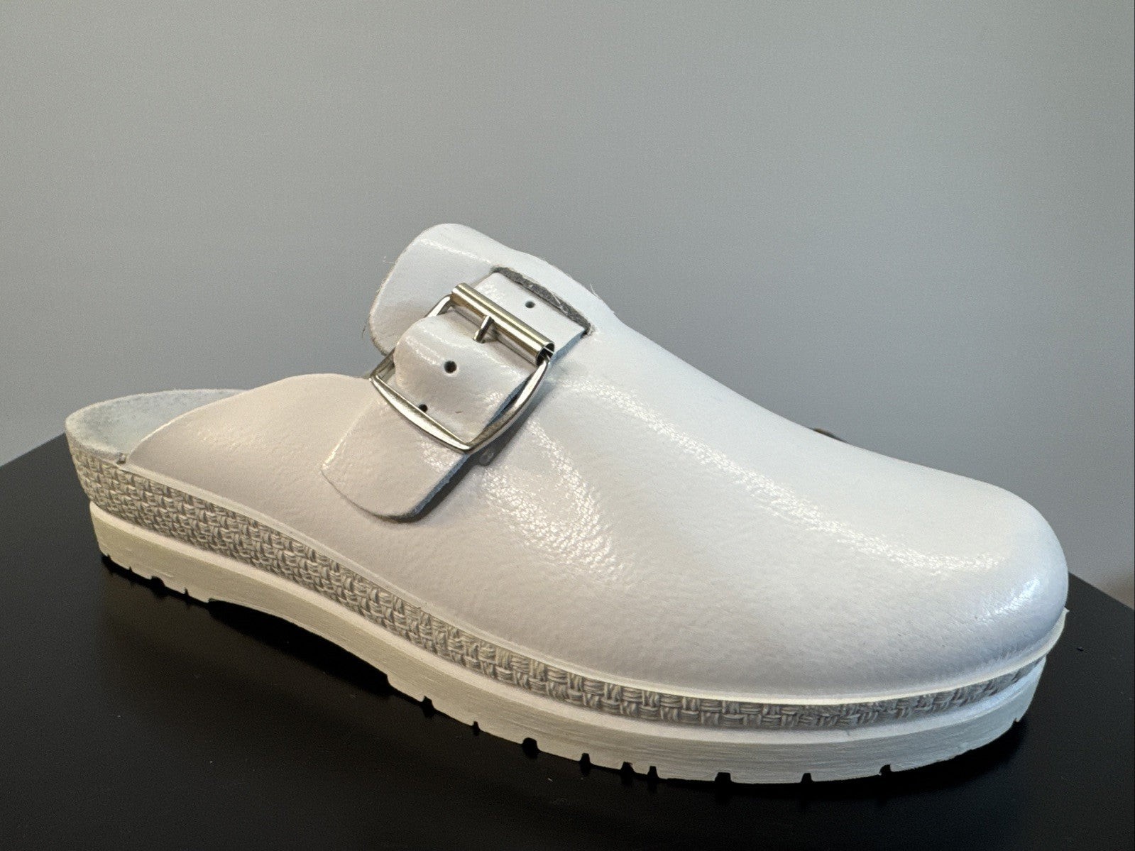 Rohde Herren Pantolette Gr. 39 Weiß Pantoffel Weite G 1511