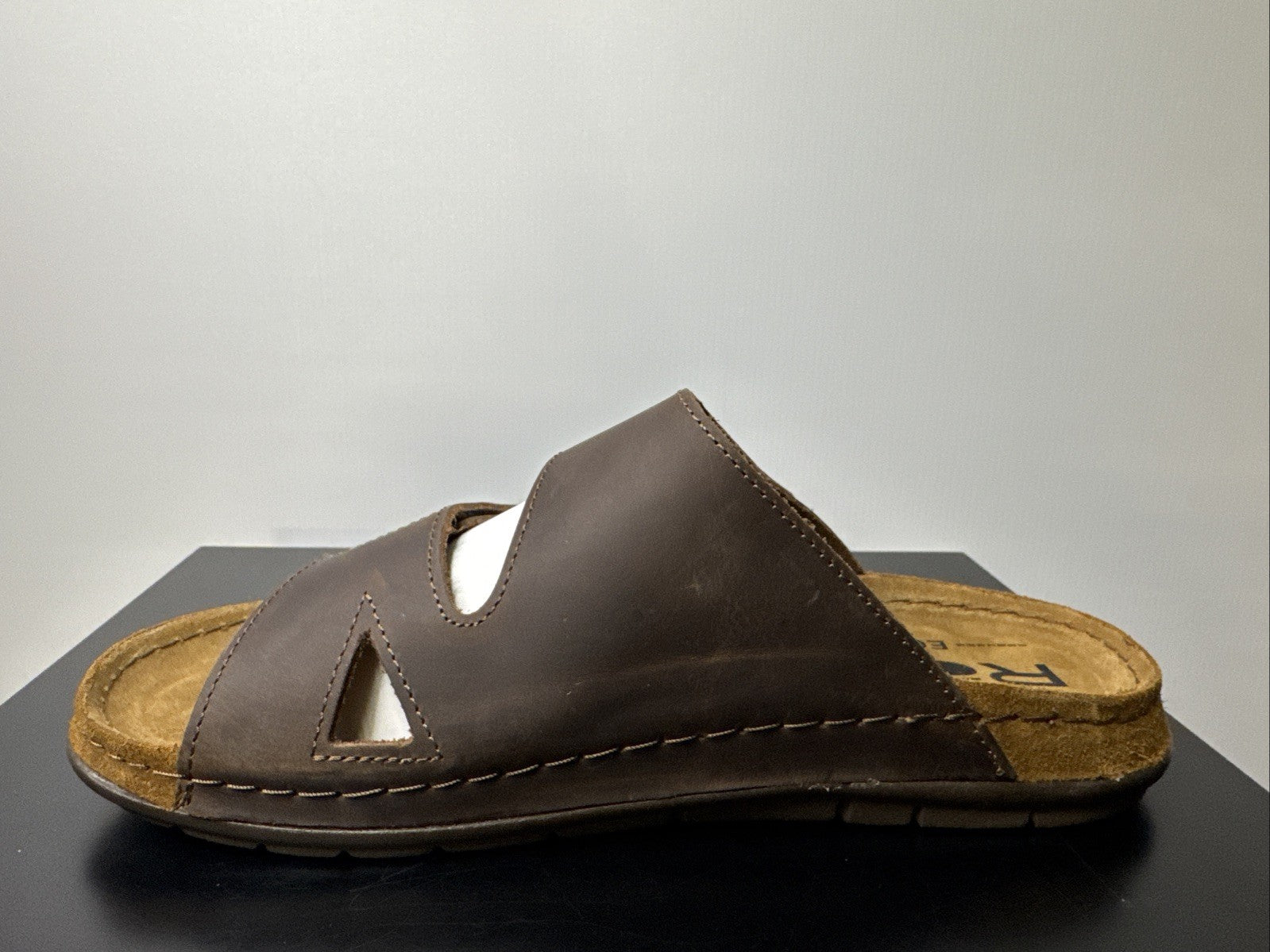 Rohde Herren Pantoletten Gr.45 Hausschuhe Sandale 5914 Mocca